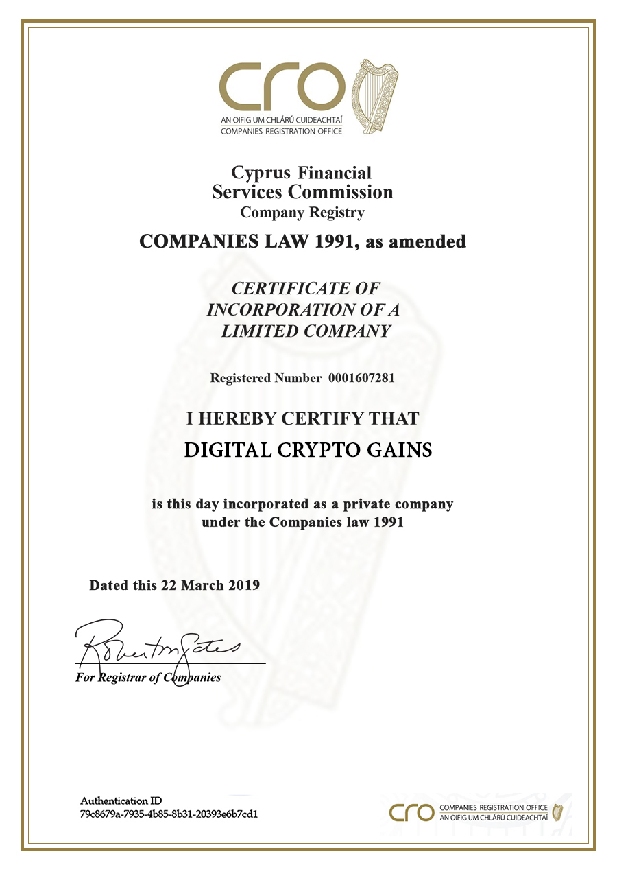 certificate